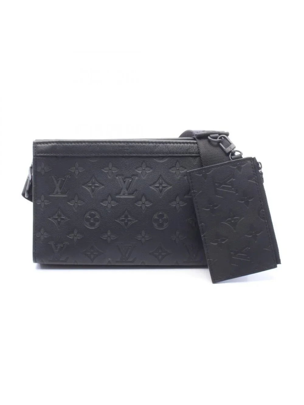 Louis Vuitton Shoulder Bag Gaston Wearable Wallet Noir Leather